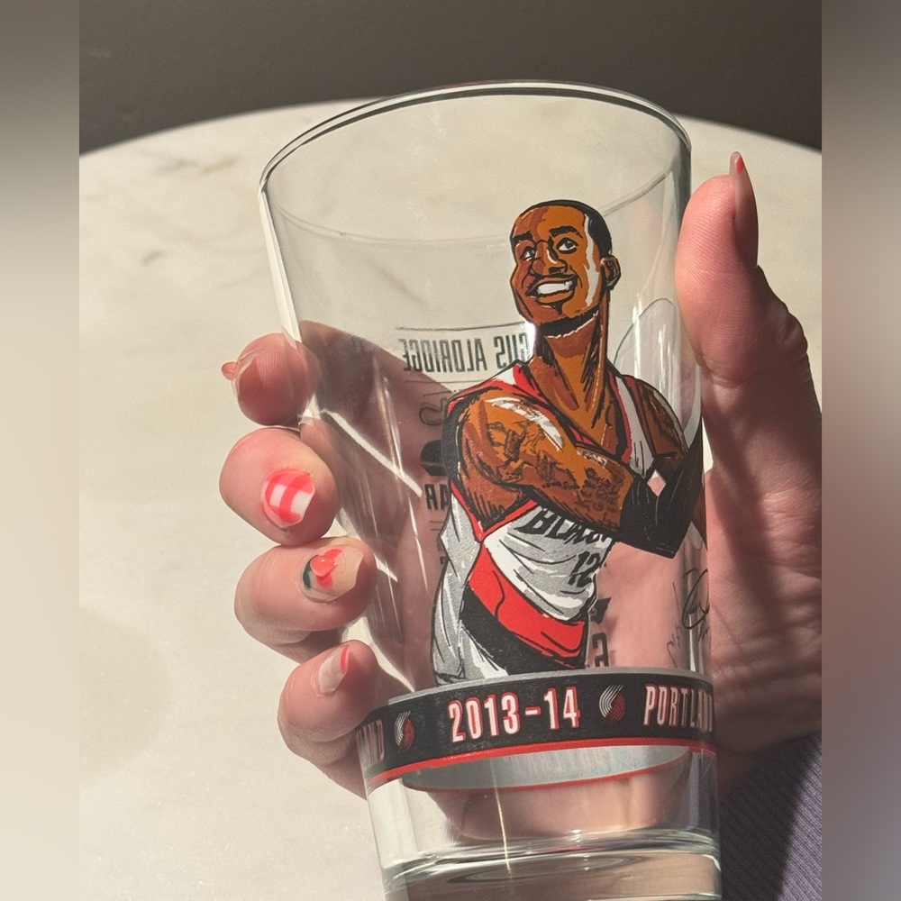 RARE NBA LaMarcus Aldridge All Star Portland Trailblazers Collectors Pint Glass